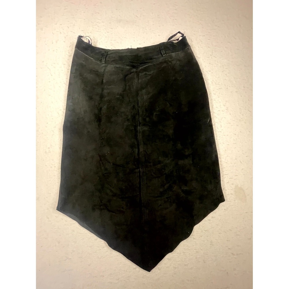 Windsor Straight & Pencil Skirt Womens 8 Black Lined Pointed Hem Back Zip Gothic